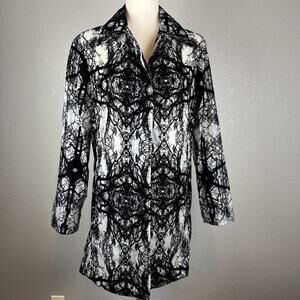 Mycra Pac One Womens Black Velvet Flocked Raincoat Size 0-P/US 6-8 Pockets